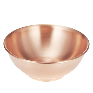 8''Pure Copper Bowl, 99.99% Copper Bowl, Coppers Mixing Bowls for Salad, Egg Beating, Pure Coppers Bowls for Family