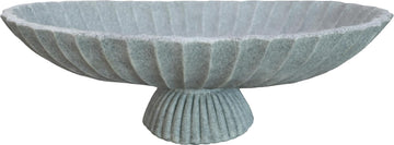 14.5" Large Decorative Long Bowl decor - Fluted Scalloped Decorative Bowls Decor,Ruffle Decor,Stylish Key Bowl for