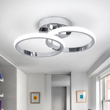 Round Modern Led Ceiling Light Fixtures, 6000K Cool White Hallway Light Fixtures Ceiling, Bathroom Close to Ceiling