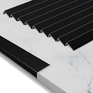 10-Pack 12 Inch Peel and Stick Aluminum Tile Trim, Decorative Kitchen Backsplash Trim Edge, Self Adhesive Tile Liner