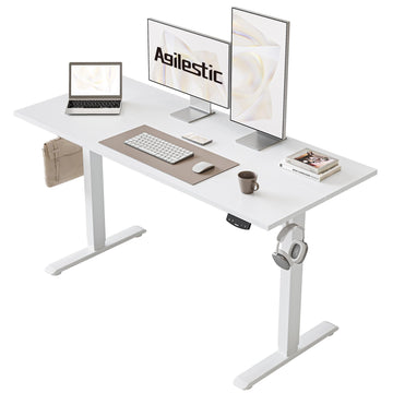 48 * 24 Inch Height Adjustable Electric Standing Desk, White