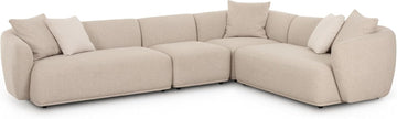 Sylvie Cream Boucle 4-Piece Sectional