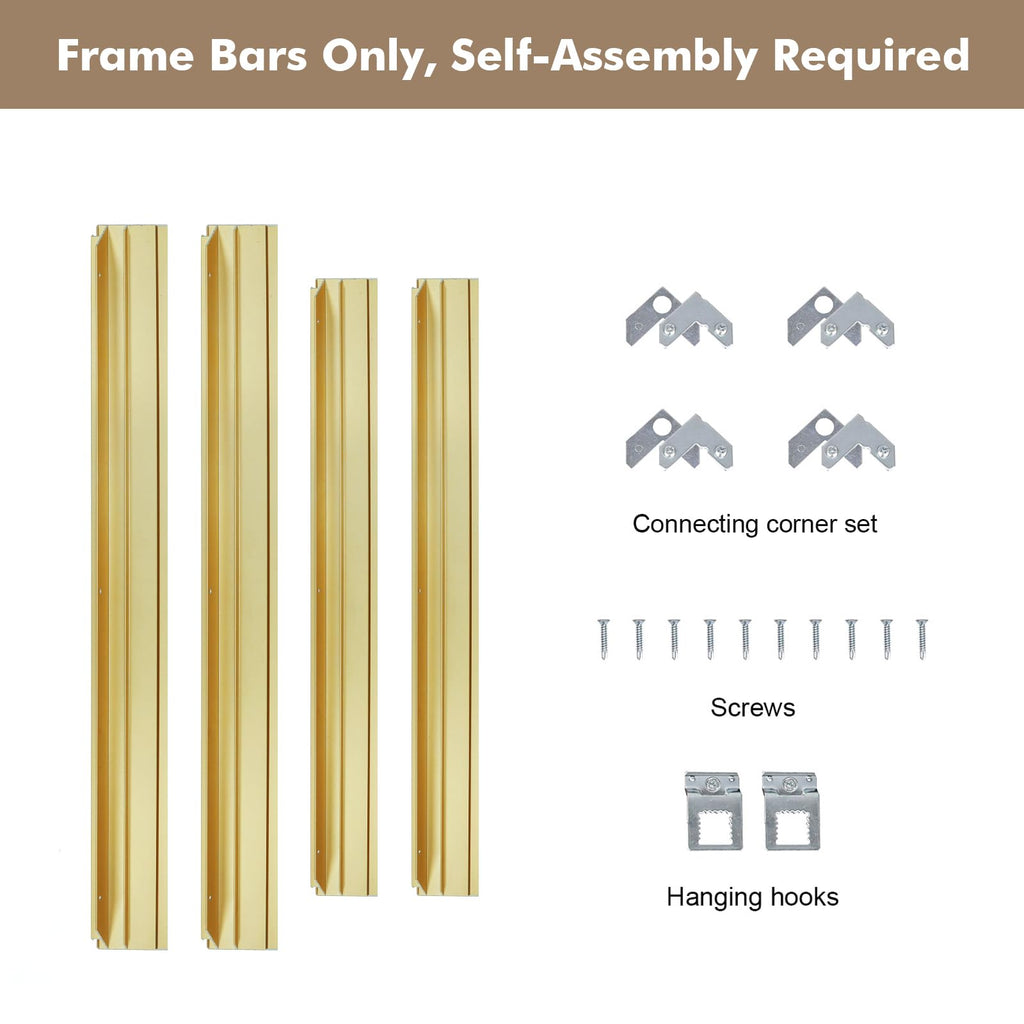 11x14 Canvas Frame for Abstract Landscape Paintings, 1.5" Deep, Gold