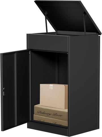 Package Delivery Boxes Parcel 19.7”x16.1x”33.5”, Anti-Theft Parcel Mailbox with Coded Lock