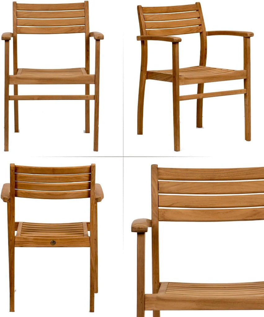Fairview 9 Piece Teak Double Extendable Oval Dining Set