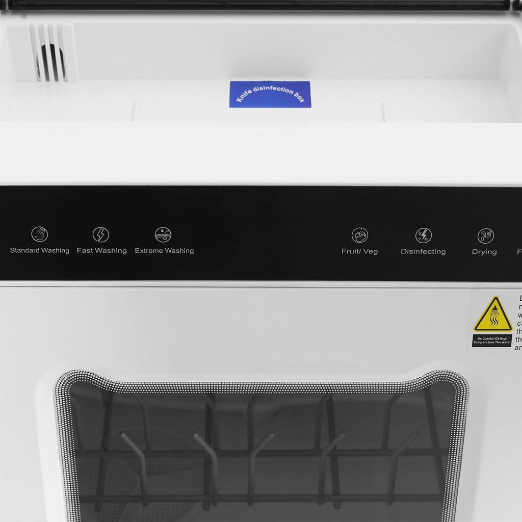 Portable Countertop Dishwasher, 1100W Mini Dishwasher, 360° Spraying Cleaning, 110V Table Top Dishwashers for Homes