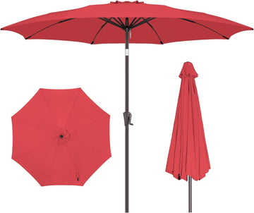 10ft Outdoor Patio Umbrella - Table Umbrella Waterproof UV Protection, Sombrillas de Patio with Push Button Tilt
