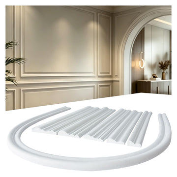 DIY Arch Panelling Paintable Matte Foaming Peel and Stick , Self Adhesive Wainscoting Panels Flexible Chair Rail
