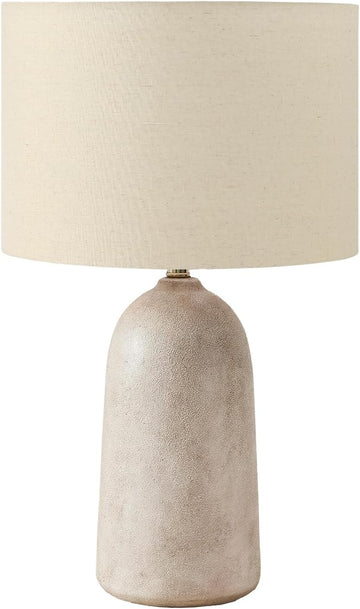 I 9905 Lighting, 27" H, Table Lamp, Beige Ceramic, Beige Shade, Contemporary, Modern