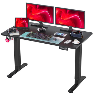 Electric Standing Desk 48x24 Inch Height Adjustable Desk Large Space Office Computer Desk with Headphone Holder 2