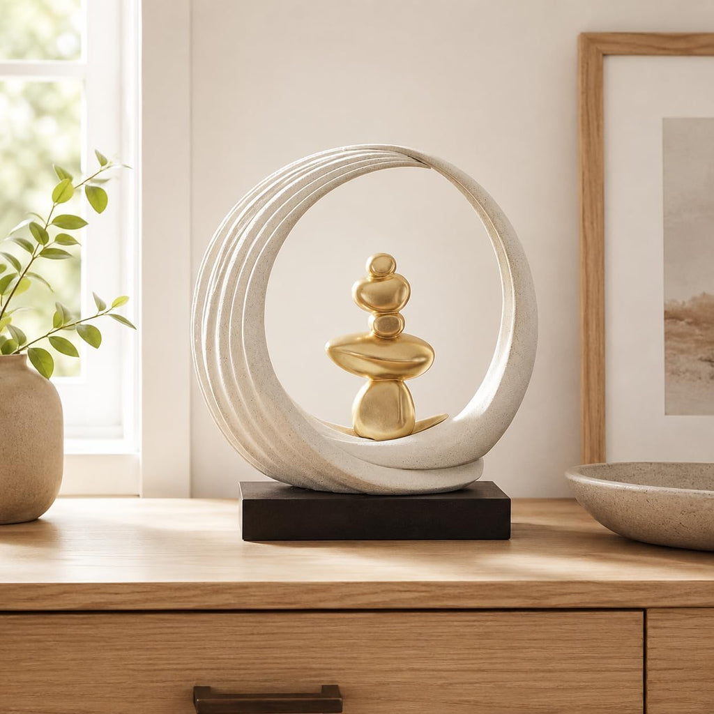 Feng Shui Wealth Statue, Lucky Circular Decorations,Decor for Attracting Wealth Spiritual Decor, Shelves