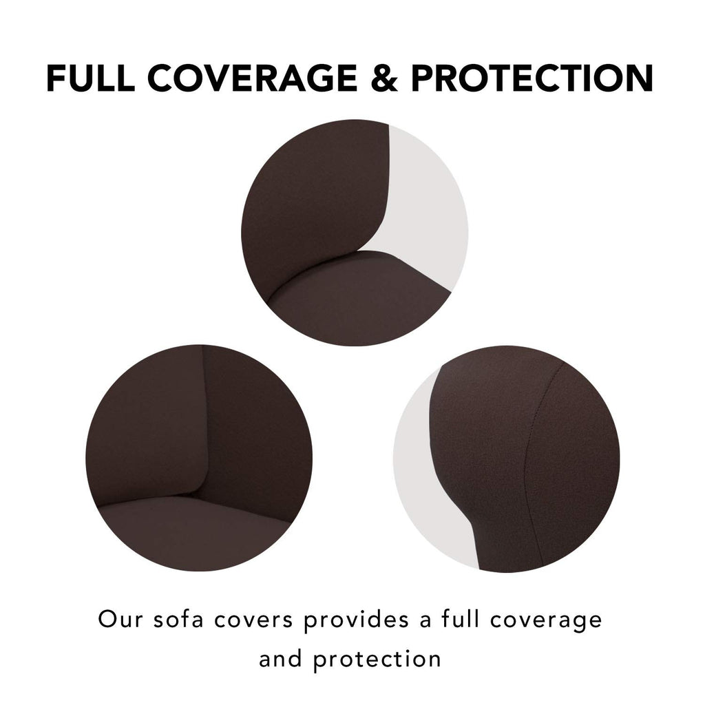 Stretch Couch Covers for Sofa Large Sofa Slipcovers Chocolate