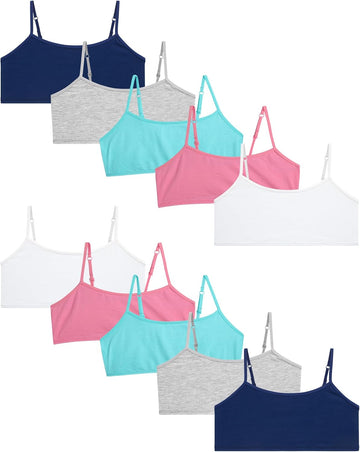 Girls Training Bras 10 Pack Soft Cotton Cami Everyday Bras