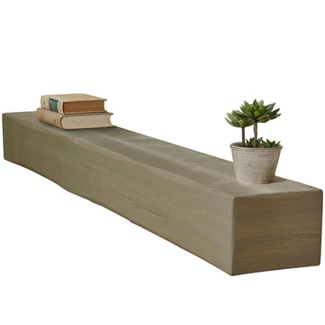 Handmade Rustic 72 Inch Fireplace Mantel Shelf, Smoke Gray 8Dx6H