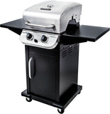 2-Burner Cabinet Propane Gas Grill, Stainless Steel BBQ Grill for Outdoor Patio Cooking