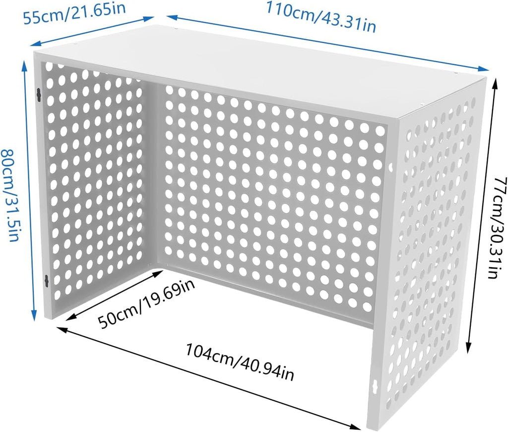 Air Conditioner Fence, Air Conditioner Fence for Outdoor Units, Privacy Fence Cover for A/C Conditioning Unit - White