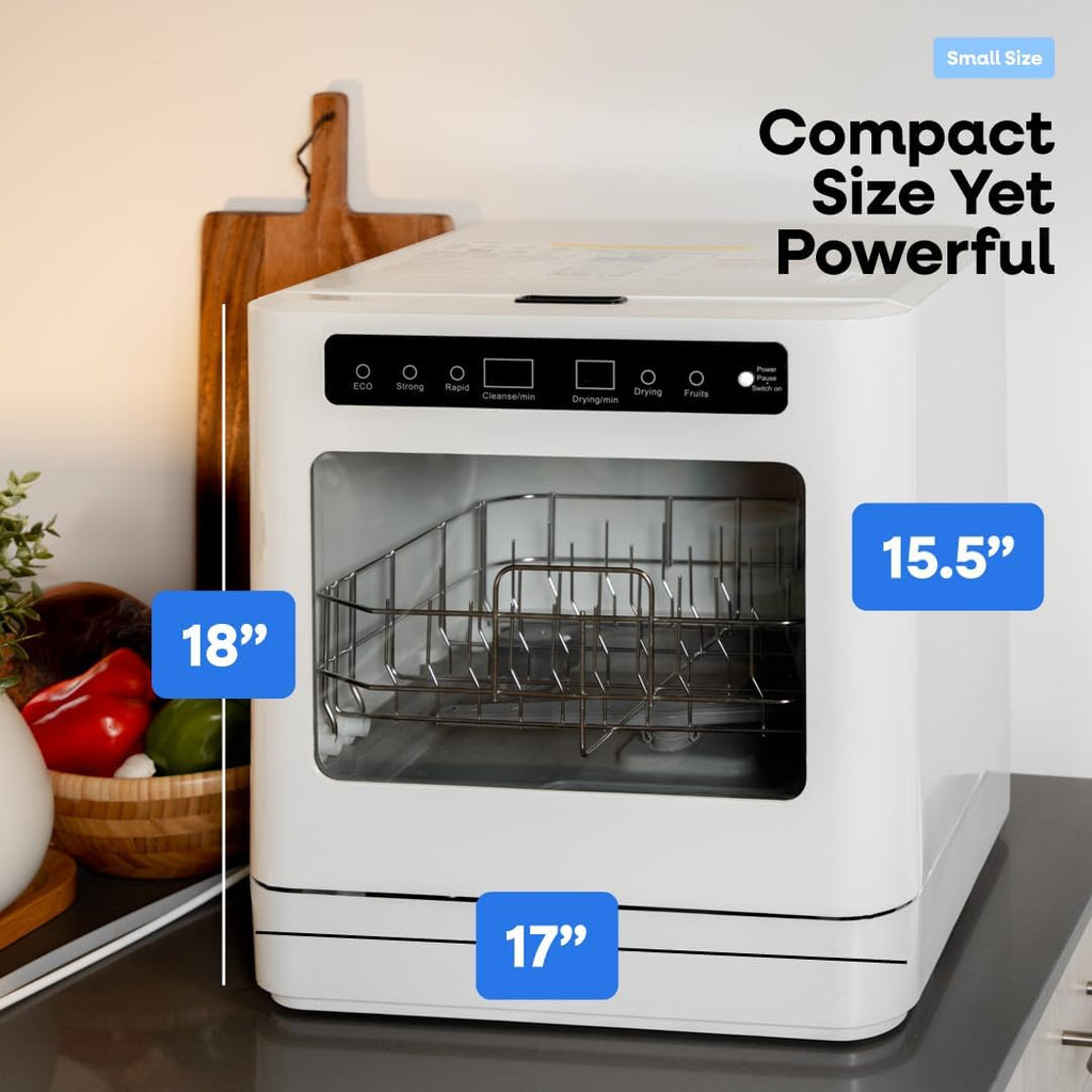 Collier Kitchen Portable Countertop Dishwasher Compact Mini Dishwasher with 5 Wash Programs