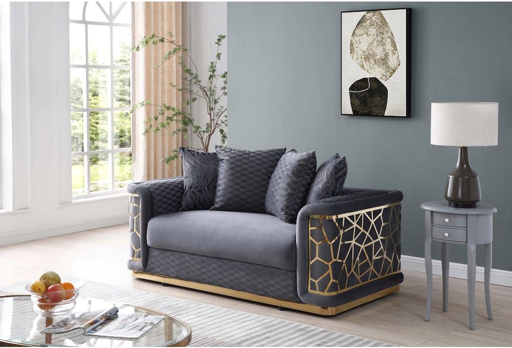 Talia G0990A-L Loveseat Dark Gray