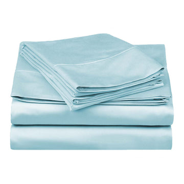 Egyptian Cotton 530 TC Deep Pocket Sheet Set, Twin XL, Light Blue