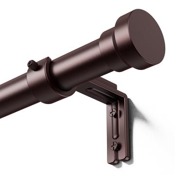 Curtain Rods 32-170 Inch, Heavy Duty 1 Inch Adjustable Curtain Rod for Windows, Bronze Brown Extra Long Window