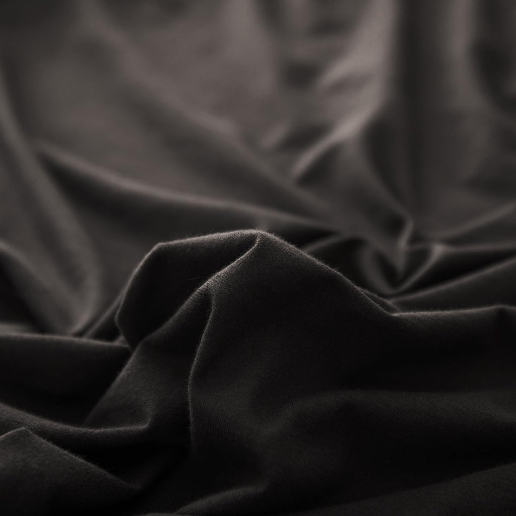Jersey Knit Sheet Set Solid Black King