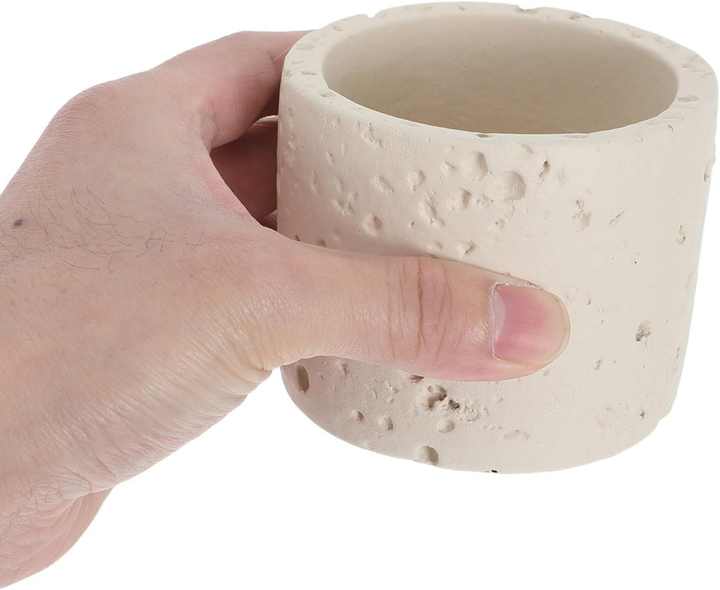 Empty Concrete Match Holder - Candle Match Storage Organizer for Farmhouse - Versatile Matchstick Dispenser Box