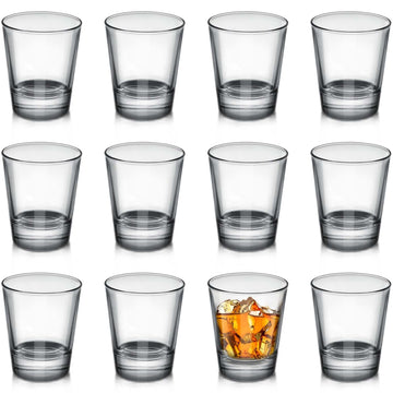 12 Pack Shot Glasses, 1.5 oz Clear Shot Glass Cups Set with Heavy Base for Bar Restaurants Home
