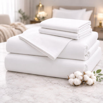 ESENCIA 100% Egyptian Cotton Sheets King Size - 1000 Thread Count Luxury Hotel Sateen Weave Sheet Set, Soft &