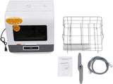 Portable Countertop Dishwasher 1200W 110V Compact Dishwasher,3 Washing Programs,360° Rotating Spray