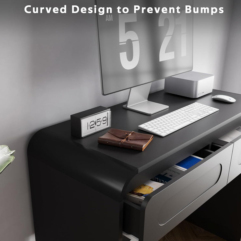 Vanity Desk, Makeup Vanity Desk with 2 Drawers and Storage Desktop Space | Modern Makeup Vanity Dressing Table with