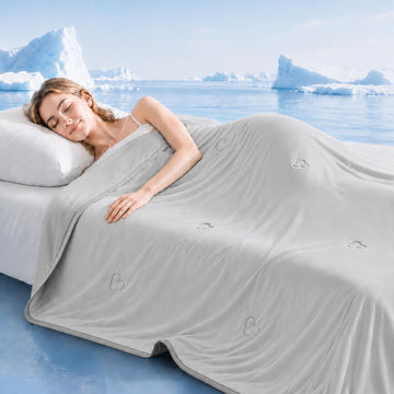 Cooling Comforter Twin, Cooling Blankets for Hot Sleepers and Night Sweats, Double-Sided Cool Tech All Season