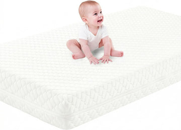 Crib Mattress, Dual Sided Memory Foam Toddler Bed Mattress | Breathable Removable and Washable Cover, 100% Knitted