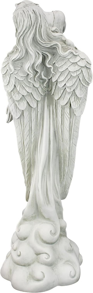 Ascending Angel Garden Statue, Medium, Antique Stone