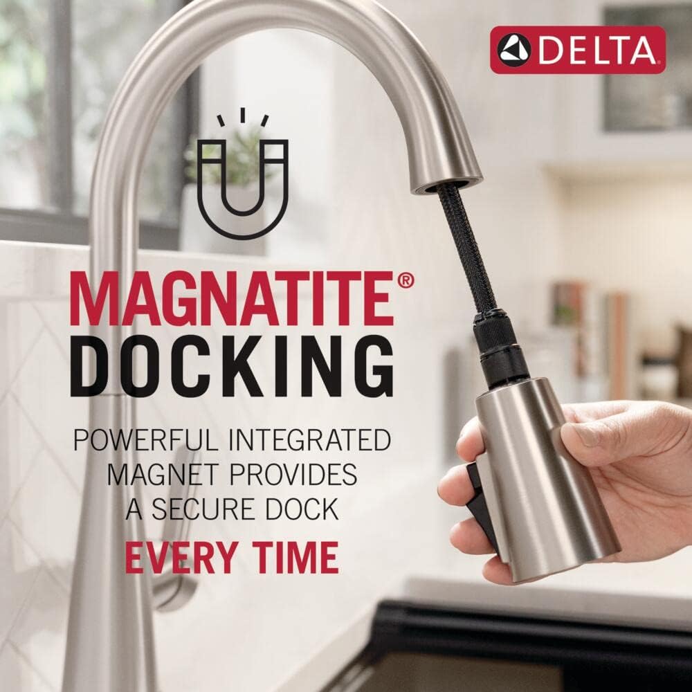 Hazelwood Matte Black Kitchen Faucet with Pull Down Sprayer and Soap Dispenser, Modern Single Hole Kitchen Sink