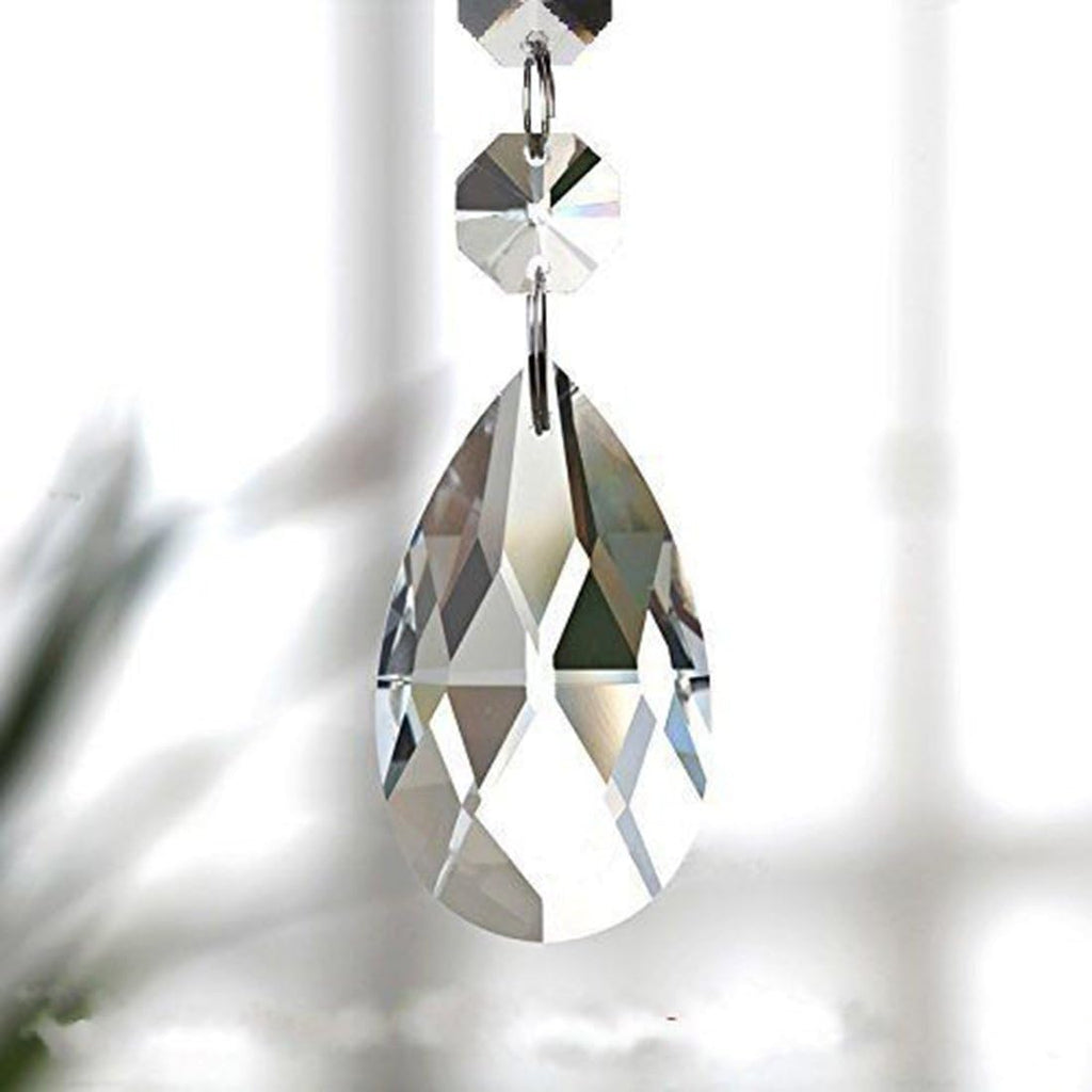 20 Pcs Teardrop Crystal Chandelier Pendants Beads Decor - Teardrop Chandelier Crystal Glass Pendants Beads 20 Pcs Set