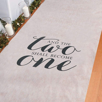 White Wedding Aisle Runner 100 Foot - Two Become One Decor