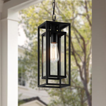 14" Outdoor Pendant Lights for Front Porch Hanging Lamps for House Outside Lighting Fixture for Patio Exterior