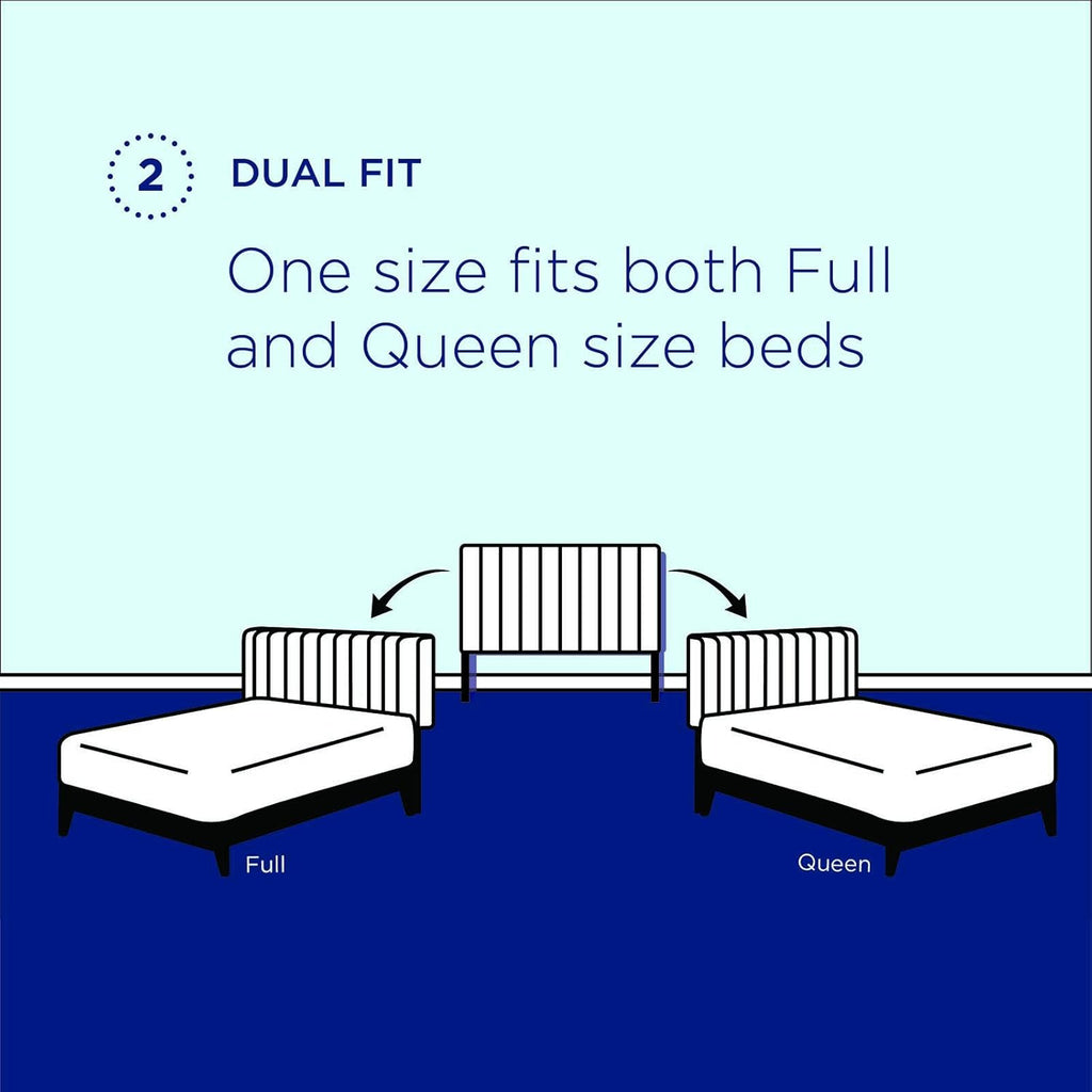 Channel Tufted Performance Velvet Full/Queen Headboard in White