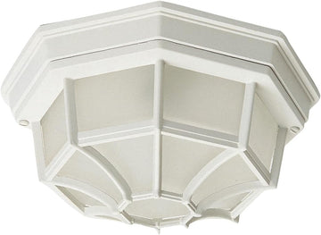Crown Hill 2-Light Ceiling Light | White Finish | Frosted Glass Shade | Traditional Ceiling Light Fixture