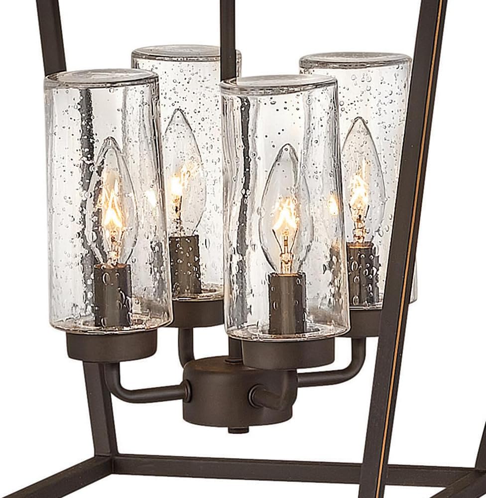 Alford Place Large Outdoor Open Single Tier Chandelier, Die Cast Aluminum Frame, Colonial-Style Candelabra