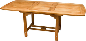 Rectangular Family Expansion Teak Table, 72/96-Inch