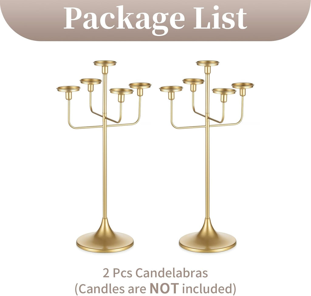 Candelabratick Holders for Taper Pillars - 27 inch Metal Candle Holder
