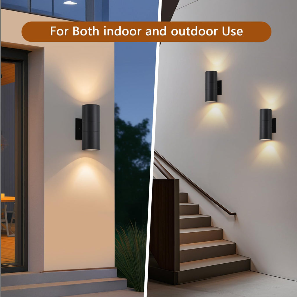 4 Pack Outdoor Sconce Lights, Modern Exterior