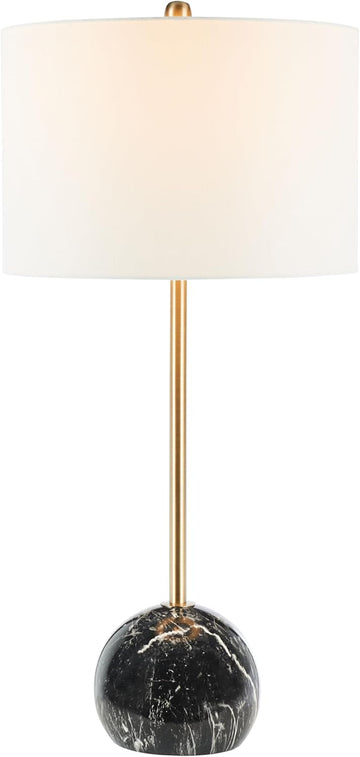 SAFAVIEH Lighting Collection Kyrene Contemporary Gold/Black Marble 32-inch Table Lamp (LED Bulb Incl