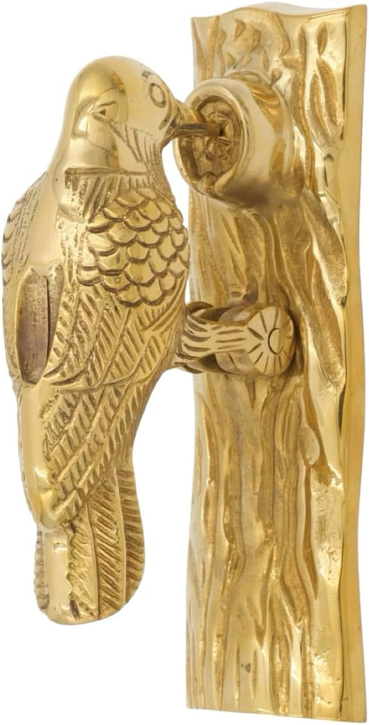 Wood Pecker Door Knocker in Solid Brass (Brass)