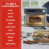 Extra Large French Door Air Fryer Toaster Oven Combo, 24 Cooking Functions and Digital Controls, 7 Accessories