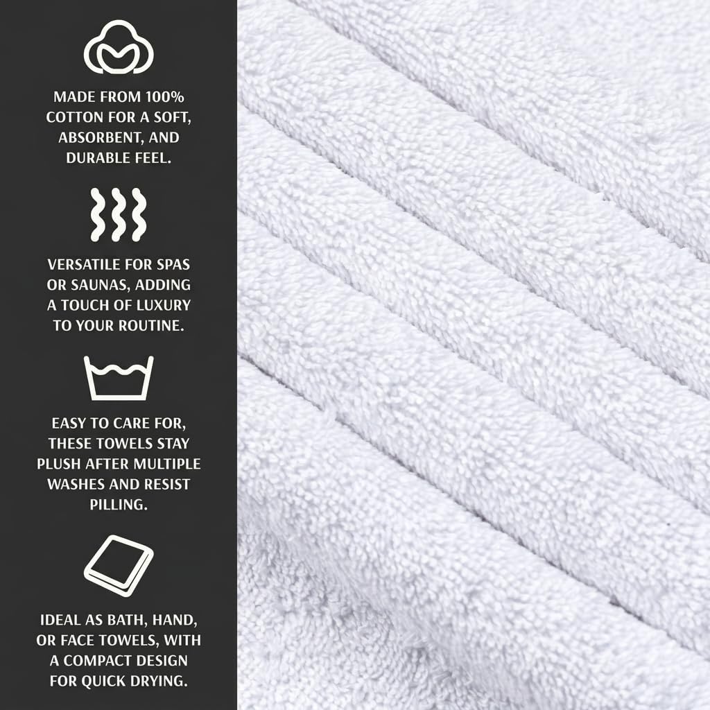Luxury Turkish Bath Towels Set of 4, Double Stitched 100% Cotton True 600 GSM Soft & Absorbent Bathroom Towels, Hotel