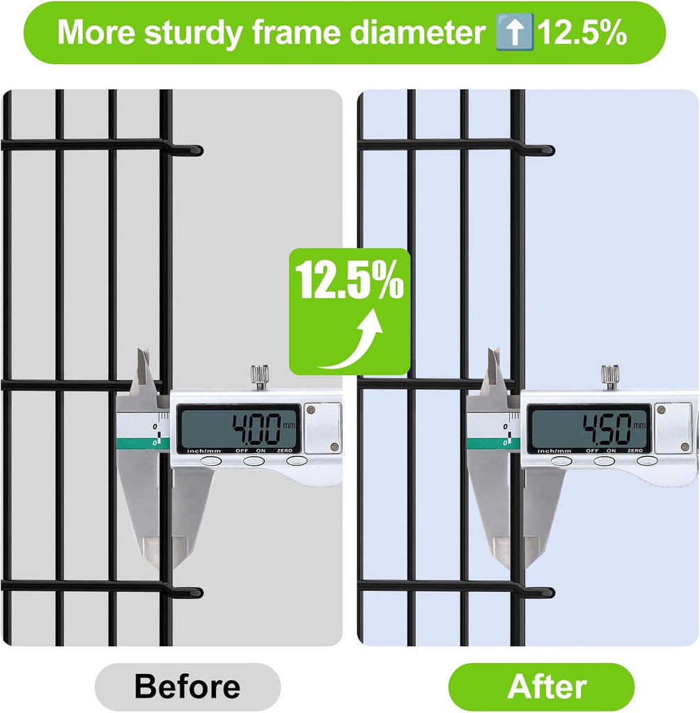 Decorative Garden Fence 6 Panels 13ft (L)×42in (H) Animal Barrier Fences with 5 Panels + 1 Gate, No Dig Garden
