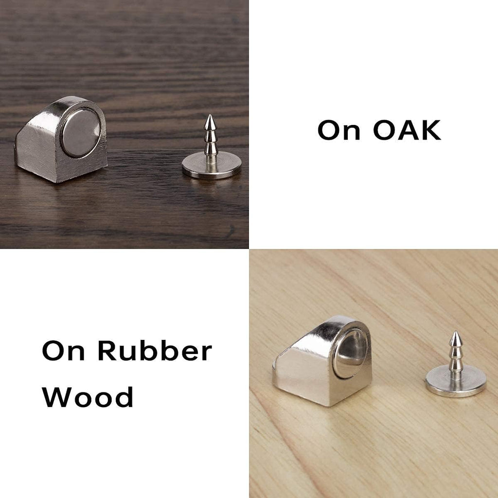 4 Set Magnetic Cabinet Door Catches Hardware Fittings with Neodymium Magnets for Furniture Door Stoppers, Closer