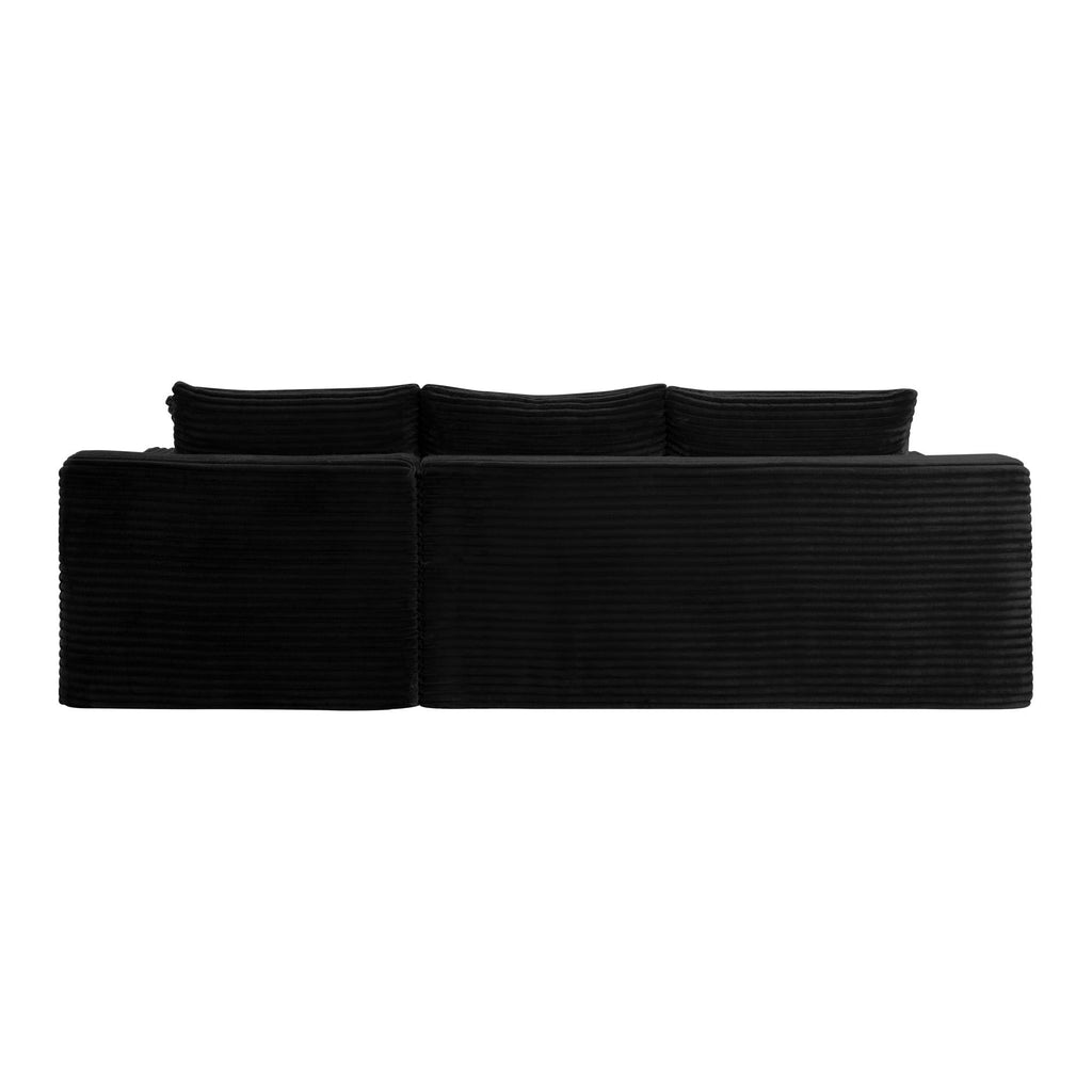 95" L-Shaped Cloud Sectional Couch, Right Facing Modular Compressed Boneless Sectional Sofa with Chaise Lounge, Plush